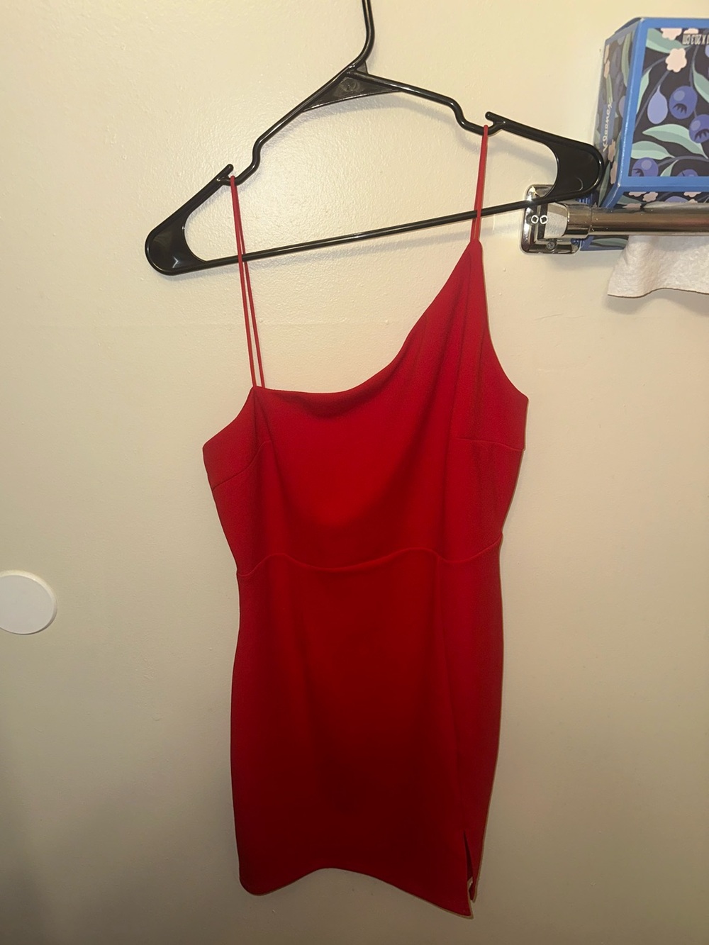 NWT! Showpo Red Asymmetrical Mini Dress with Spaghetti Straps